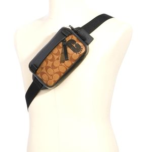 Coach Mini Edge Belt Bag In Signature Canvas